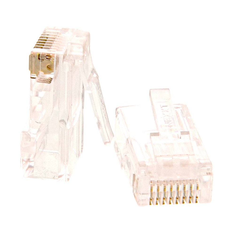 Nexxt Infraestructura, Conectores Modulares CAT 6 (Paquete de 100), RJ45 sin blindaje, 50 Micropulgadas · AW102NXT04