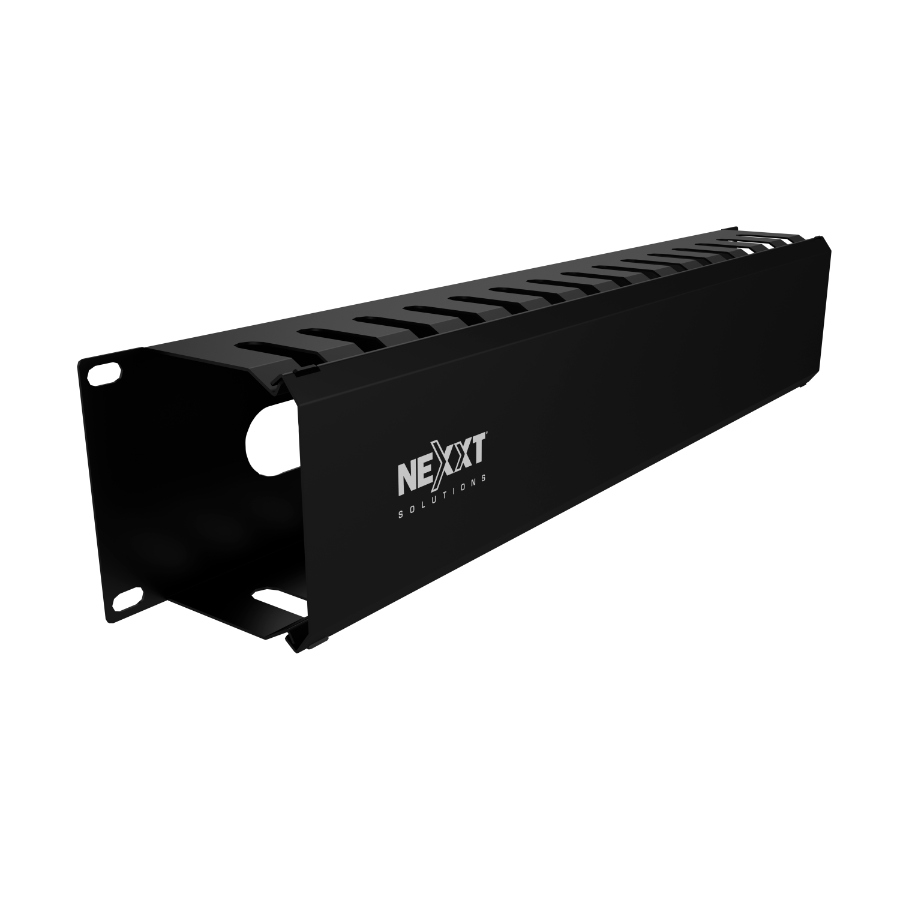 Nexxt Infraestructura, Organizador de cables horizontal 19″ 2U · NPM-DH2UB