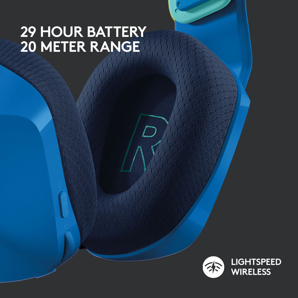 Logitech G733 LIGHTSPEED, Auriculares Gaming inalámbricos USB, RGB, PC/PS4, Azul · 981-000942