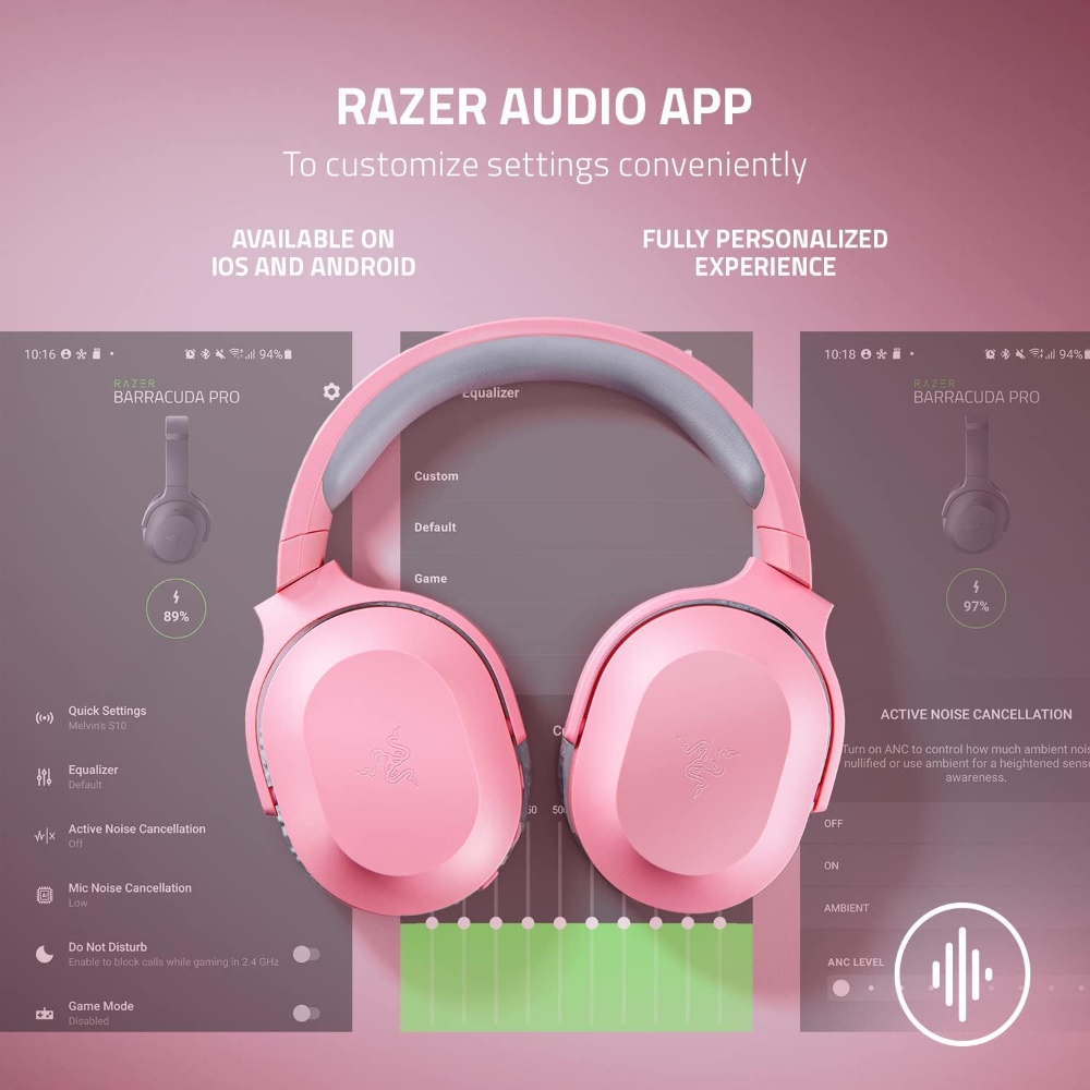 Razer Barracuda X, Auricular inalámbrico Gaming Multiplataforma, Bluetooth, USB-C, Cableado 3.5mm, Quartz · RZ04-04430300-R3U1