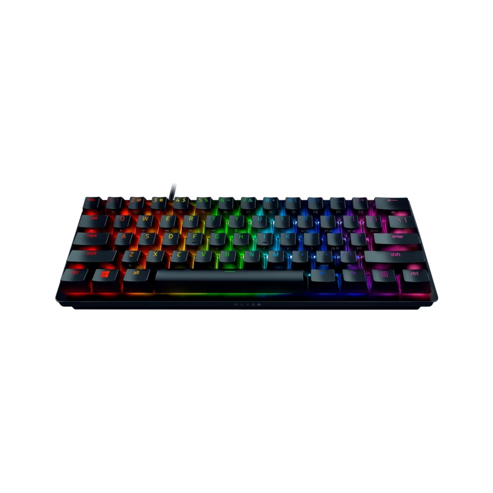 Razer Huntsman Mini 60%, Teclado Gaming Mecánico, Razer Optical lineale Switch (Red), Cableado, USB-C, RGB, Inglés, Negro · RZ03-03390200-R3M1