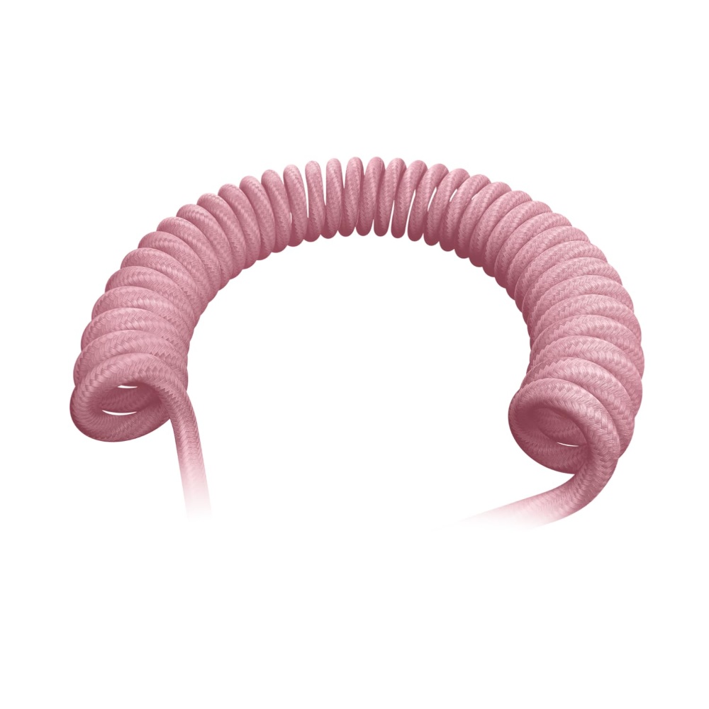 Razer Pbt Keycap Upgrade Set + Coiled Cable, Juego de mejoras de teclas PBT con cable Trenzado, Quartz Pink · RC21-01491000-R3M1