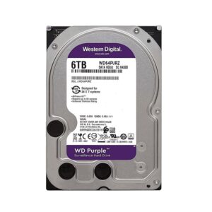 Western Digital Purple, Disco duro HDD para video vigilancia 6 TB de 3.5″, SATA III 6 Gb/s, 256MB Cache · WD64PURZ