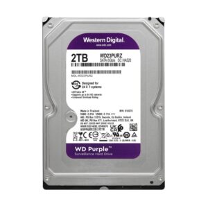 Western Digital Purple, Disco duro HDD para video vigilancia 2 TB de 3.5″, SATA III 6 Gb/s, 64MB Cache · WD23PURZ