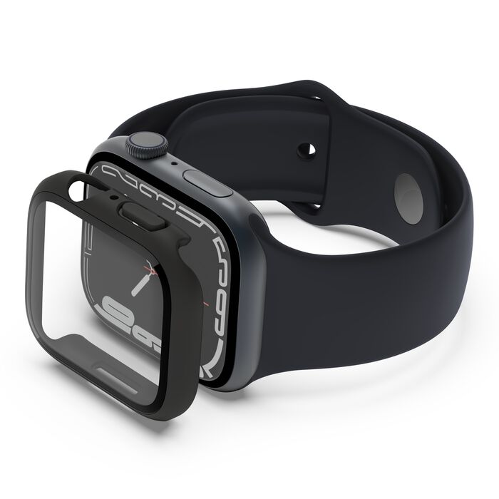 Belkin ScreenForce TemperedCurve 2 en 1 para Apple Watch 9/8/7/6/5/4/SE (40 mm, 41 mm), Negro · OVG004zzBK-REV