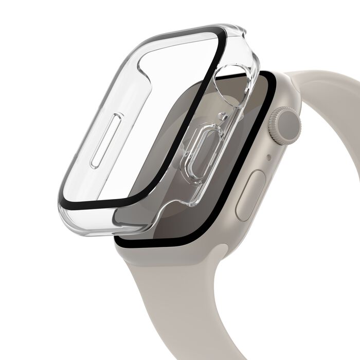 Belkin ScreenForce TemperedCurve 2 en 1 para Apple Watch 9/8/7/6/5/4/SE (45 mm, 44 mm), Transparente · OVG004zzCL-REV