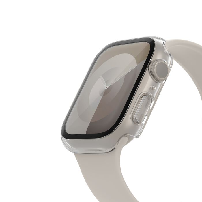 Belkin ScreenForce TemperedCurve 2 en 1 para Apple Watch 9/8/7/6/5/4/SE (45 mm, 44 mm), Transparente · OVG004zzCL-REV