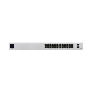 Ubiquiti UniFi Switch 24 PoE, Capa 2 de 24 puertos (16 PoE+, 8 GbE), 2 puertos 1G SFP, (95 W) · USW-24-POE