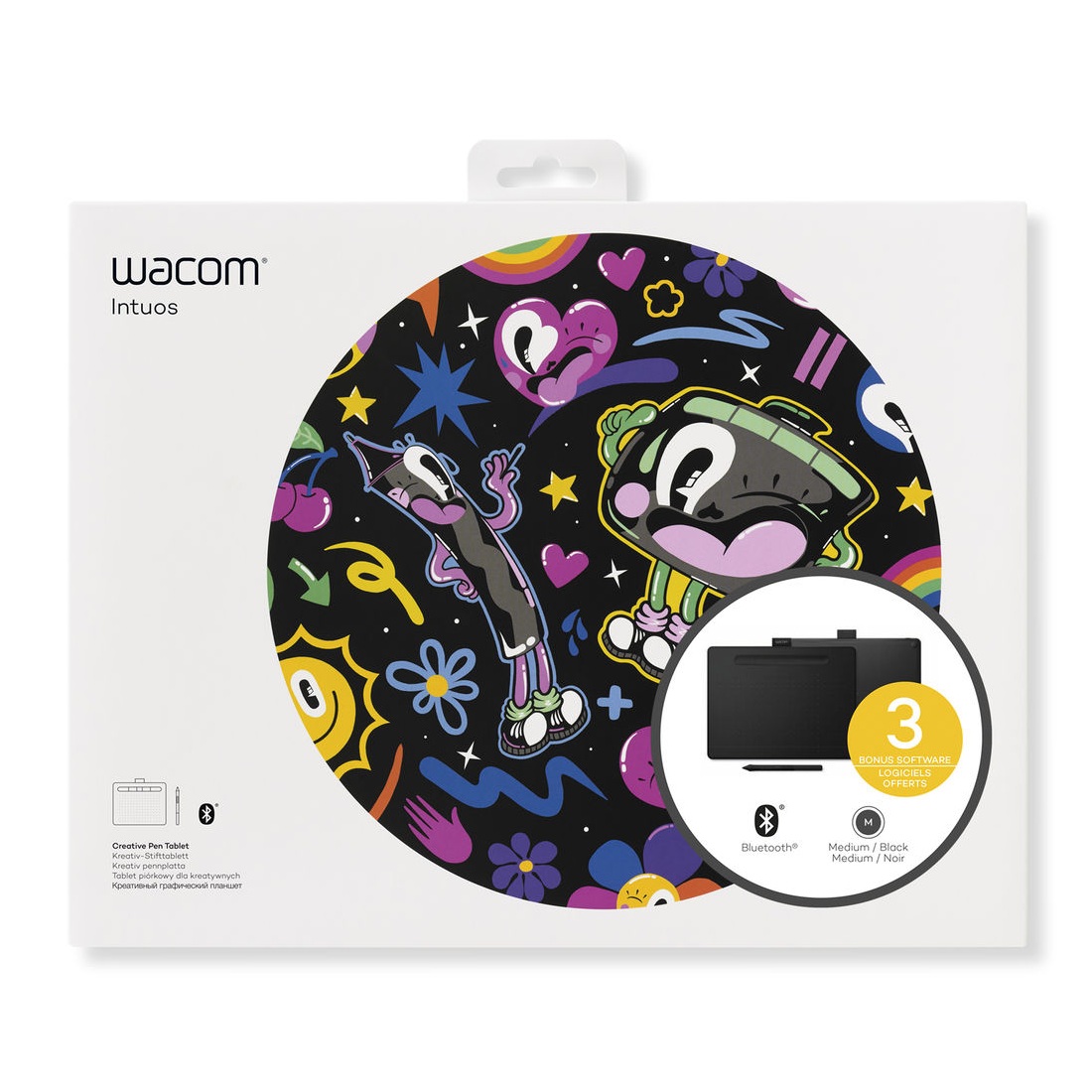 Wacom Intous Basic Medium, Tableta digital creativa (mediana 8.5 x 5.3″), USB, Bluetooth · CTL6100WLK0