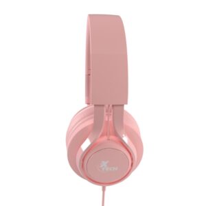 Xtech, Auriculares para niños con Micrófono, Cableado 3.5 mm, Rosado · XTH-355