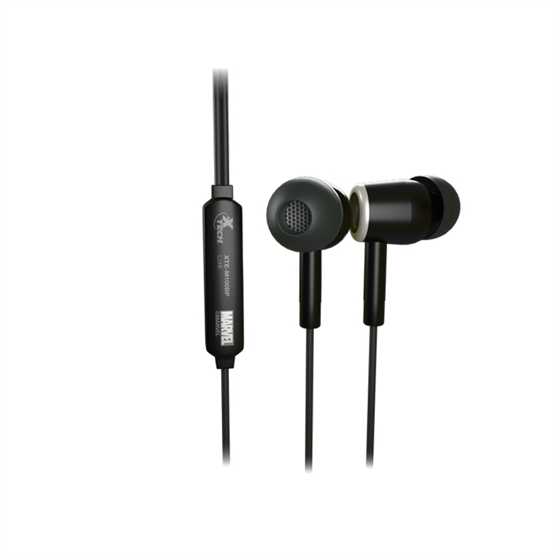 Xtech Edición Black Panther, Audífonos con control en línea y micrófono, Cableado 3.5mm · XTE-M100BP