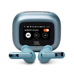 JBL Live Beam 3, Auriculares inalámbricos Bluetooth con micrófono, ANC, 48h (Azul) · JBLLIVEBEAM3BLUAM