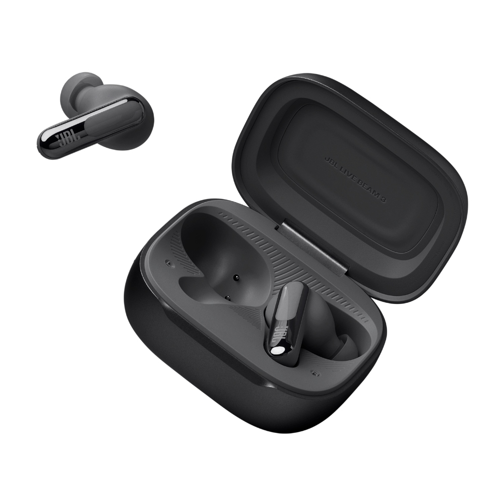 JBL Live Beam 3, Auriculares inalámbricos Bluetooth con micrófono, ANC, 48h (Negro) · JBLLIVEBEAM3BLKAM