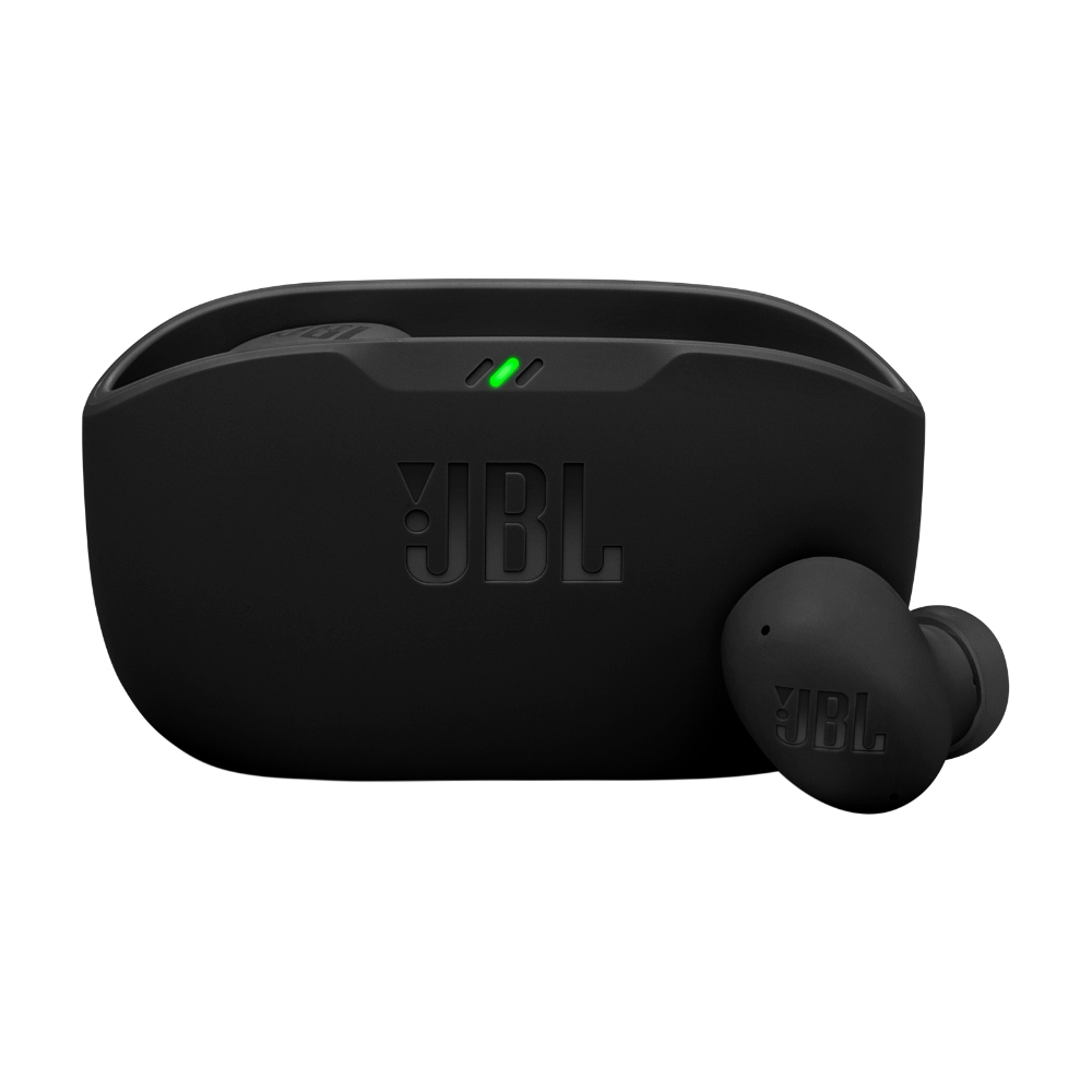 JBL Vibe Buds 2, Auriculares inalámbricos Bluetooth con micrófono, ANC, 40h (Negro) · JBLVBUDS2BLKAM