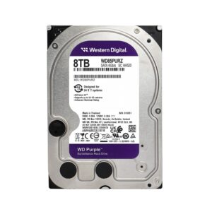 Western Digital Purple, Disco duro HDD para video vigilancia 8 TB de 3.5″, SATA III 6 Gb/s, 256MB Cache · WD85PURZ