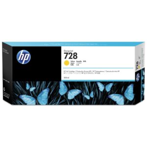 HP 728, Cartucho de tinta de Alto Rendimiento para DesignJet, 300 ml, Amarillo · F9K15A