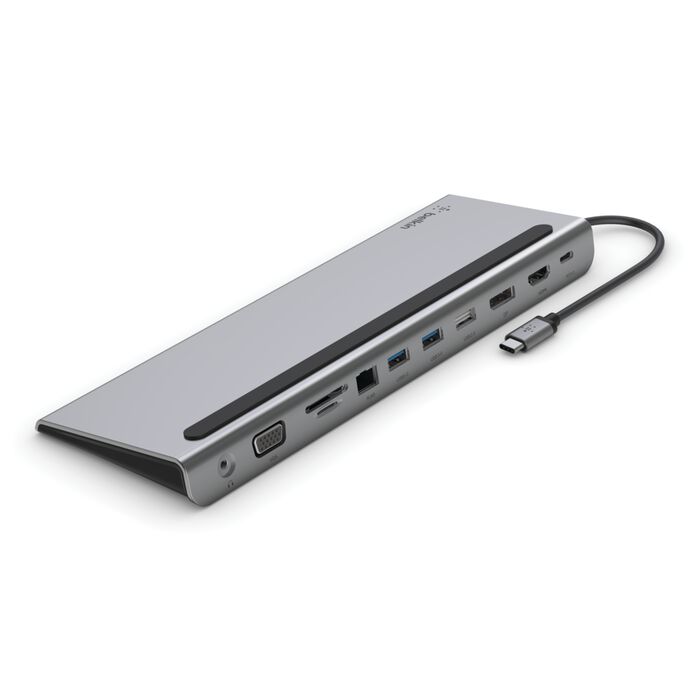 Belkin Connect, Adaptador Multipuertos 11 en 1, USB-C/USB-A/HDMI/VGA/DP/RJ-45/SD/MicroSD · INC004btSGY