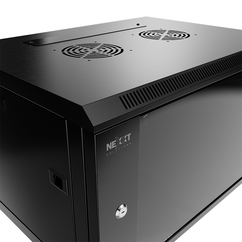 Nexxt Infraestructura, Gabinete de pared fijo 4U 19″, Ensamblado, 600X450mm, 60kg · NEC-F4U64B