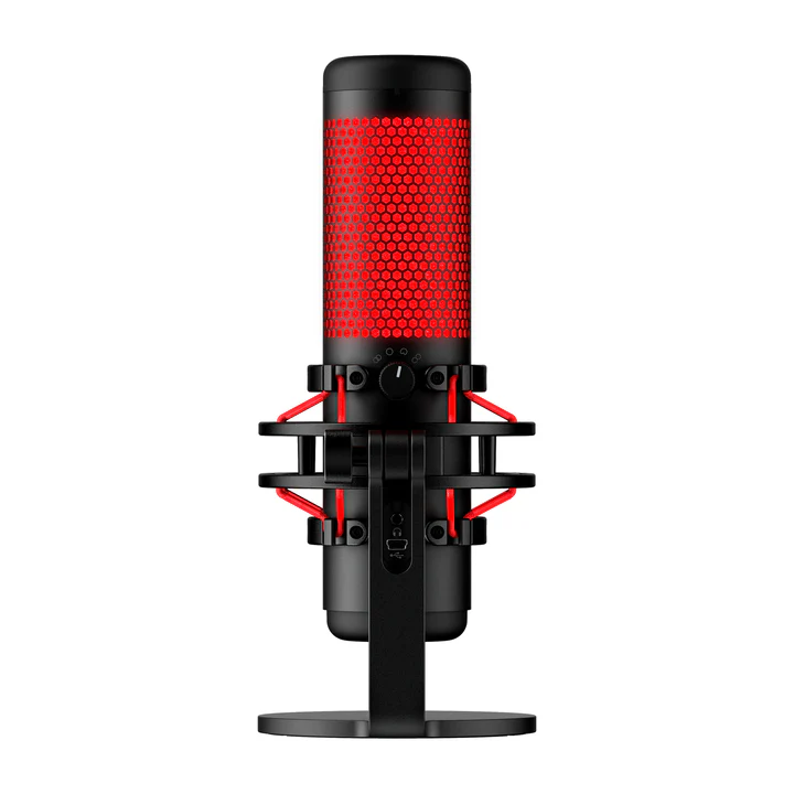 HyperX QuadCast, Micrófono USB Negro/Rojo · 4P5P6AA