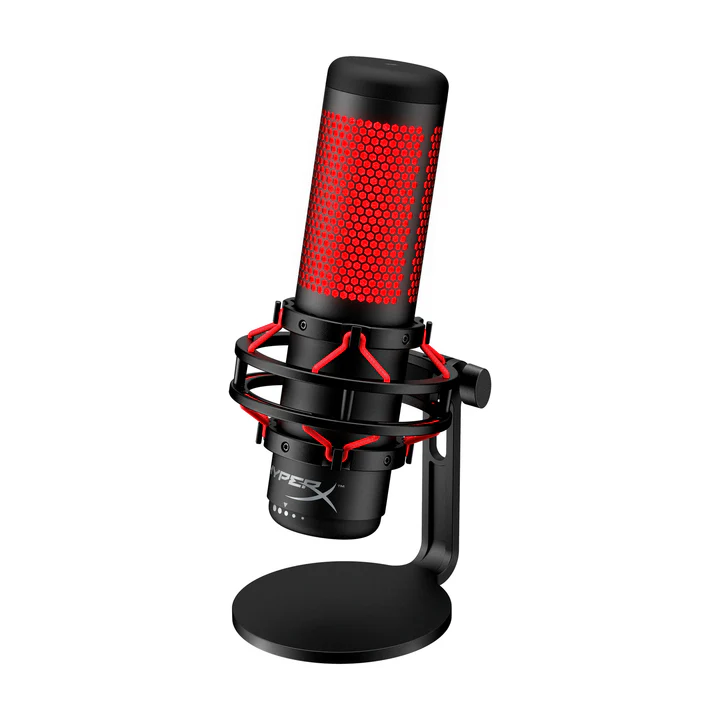 HyperX QuadCast, Micrófono USB Negro/Rojo · 4P5P6AA