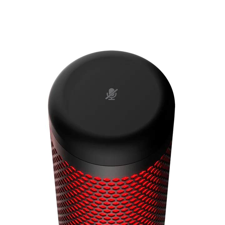 HyperX QuadCast, Micrófono USB Negro/Rojo · 4P5P6AA