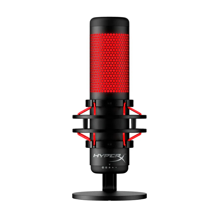 HyperX QuadCast, Micrófono USB Negro/Rojo · 4P5P6AA