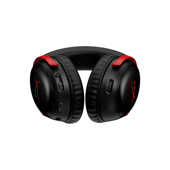HyperX Cloud III, Auriculares inalámbricos Gaming, USB 2.4Ghz, Negro/Rojo · 77Z46AA