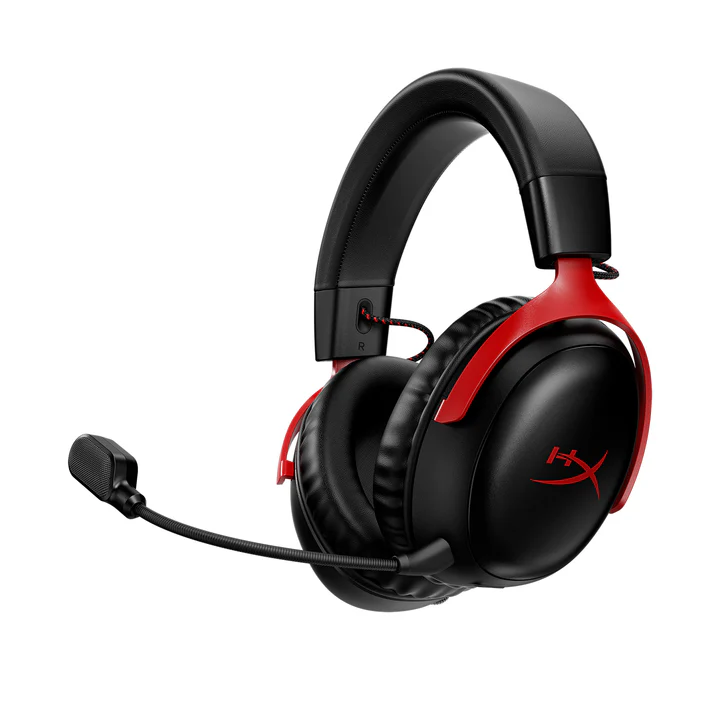 HyperX Cloud III, Auriculares inalámbricos Gaming, USB 2.4Ghz, Negro/Rojo · 77Z46AA