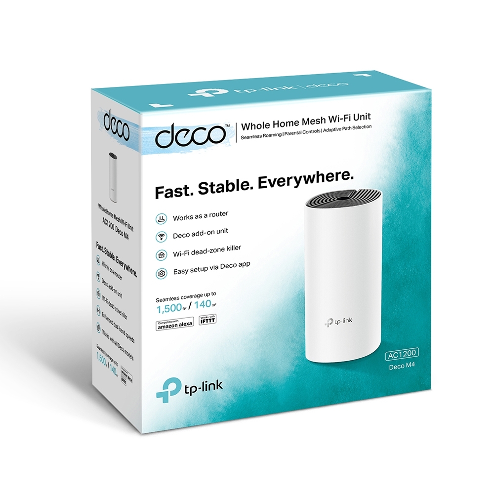 TP-LINK Deco M4, Router Mesh AC1200 Wi-Fi 5, Gigabit · Deco M4 (1-pack)
