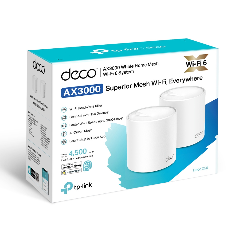 TP-LINK Deco X50, Router Mesh AX3000 Wi-Fi 6 · Deco X50(2-pack)