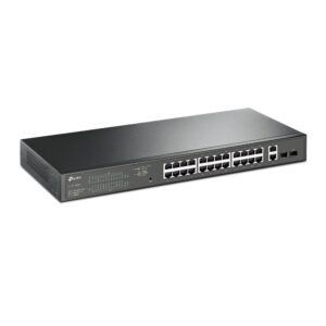 TP-Link, Switch de 28 puertos (24x PoE+) Gigabit, Rackeable, 250 W · TL-SG1428PE