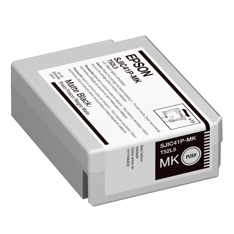 Epson SJIC41P-MK, Cartucho de tinta para ColorWorks C4000, Negro mate · C13T52L520