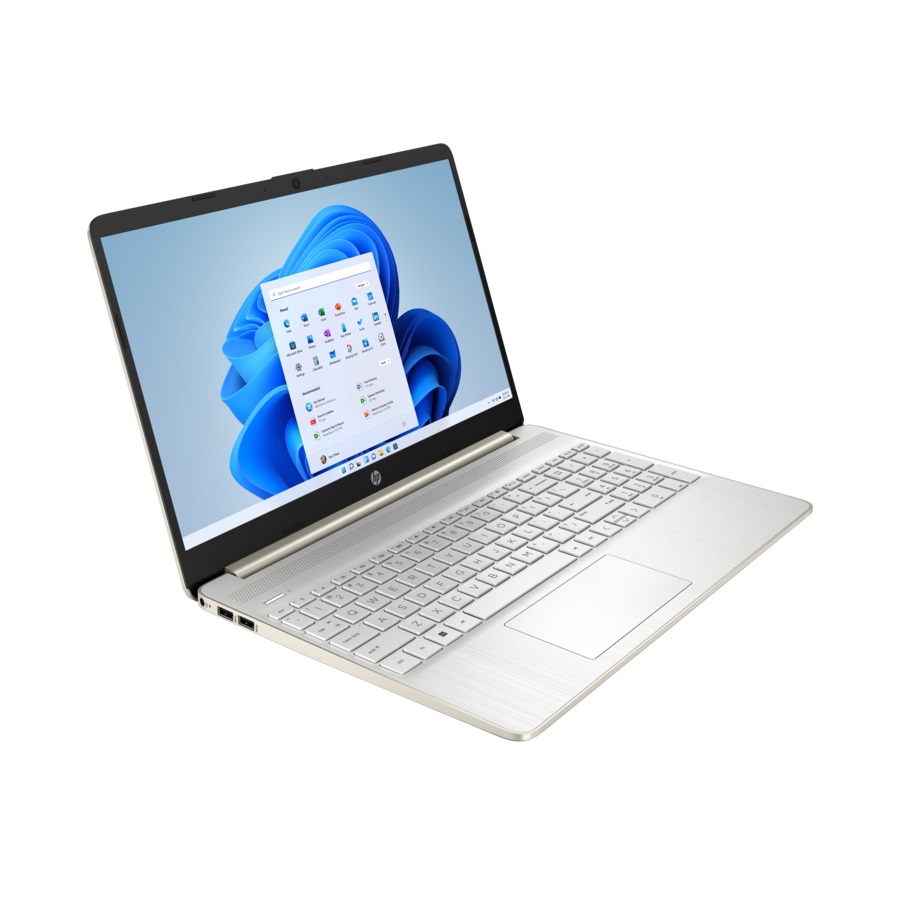 HP 15-ef2549la, Laptop 15.6", AMD Ryzen 7 5700U, 16 GB Ram, 512 GB SSD, W11 Home, Teclado español, Gold · A3EQ1LA#ABM