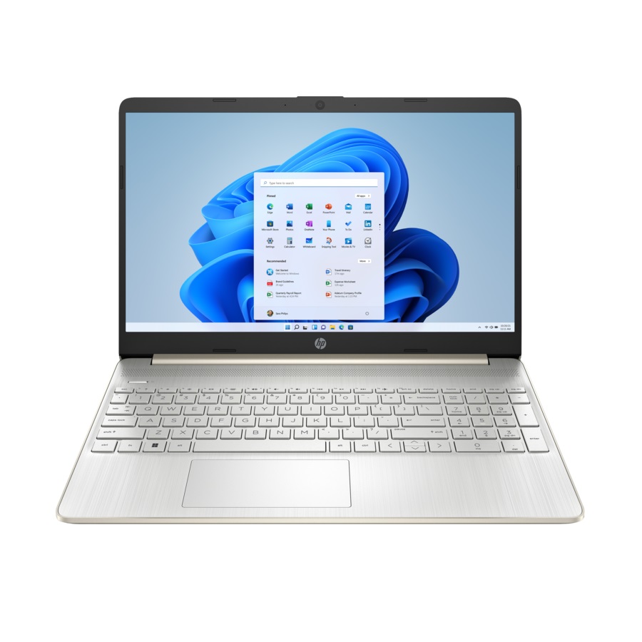 HP 15-ef2549la, Laptop 15.6", AMD Ryzen 7 5700U, 16 GB Ram, 512 GB SSD, W11 Home, Teclado español, Gold · A3EQ1LA#ABM