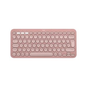 Logitech Pebble Keys 2 K380s, Teclado inalámbrico compacto, Bluetooth, Español, Rosado · 920-011785