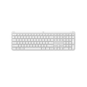Logitech Signature Slim Keyboard K950, Teclado Inalámbrico, Bluetooth, USB Logi Bolt, Español, Blanco crudo · 920-012593