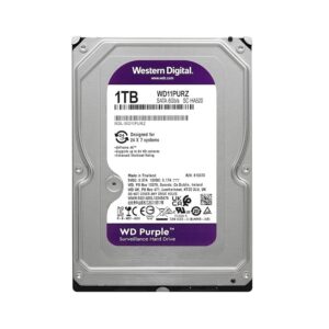 Western Digital Purple, Disco duro HDD para video vigilancia 1 TB de 3.5″, SATA III 6 Gb/s, 64MB Cache · WD11PURZ