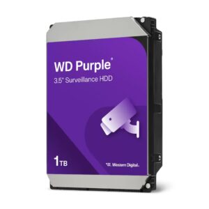 Western Digital Purple, Disco duro HDD para video vigilancia 1 TB de 3.5″, SATA III 6 Gb/s, 64MB Cache · WD11PURZ