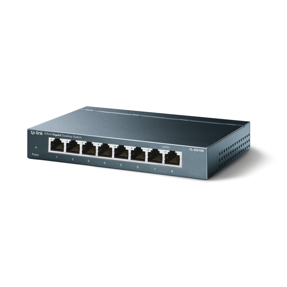 TP-Link, Switch de 8 puertos Gigabit · TL-SG108