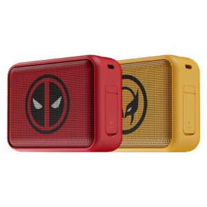 Klip Xtreme Nitro Kit Edición Wolverine/Deadpool, Parlante Inalámbrico Portátil, Bluetooth, Waterproof IPX7, 20hr, Amarillo/Rojo · KBS-025MD-2PK