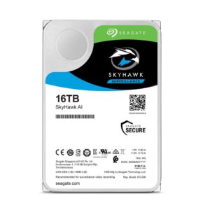 Seagate SkyHawk AI, Disco duro para video vigilancia 16 TB de 3.5″, SATA 6Gb/s, 256MB Cache · ST16000VE002