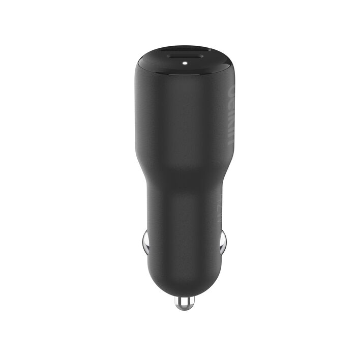 Belkin BoostCharge, Cargador doble de carro USB-C/USB-A, 42W · CCB005btBK