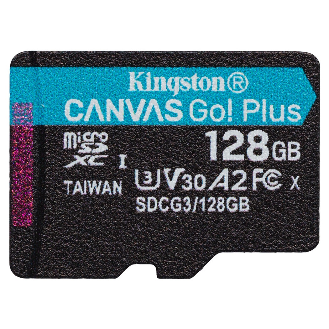 Kingston Canvas Go! Plus, Tarjeta de memoria microSD de 128 GB · SDCG3/128GB