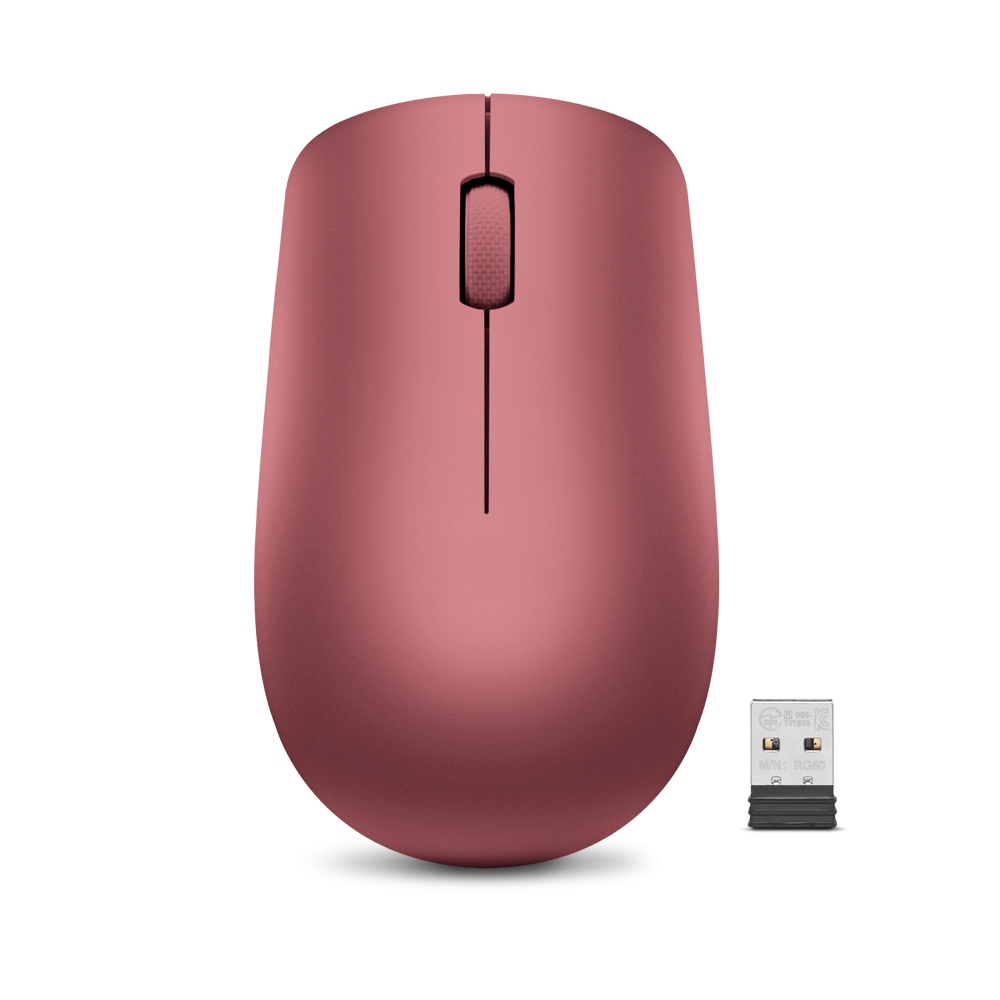 Lenovo 530, Mouse inalámbrico USB, Óptico 1200 dpi, Rojo cereza · GY50Z18991