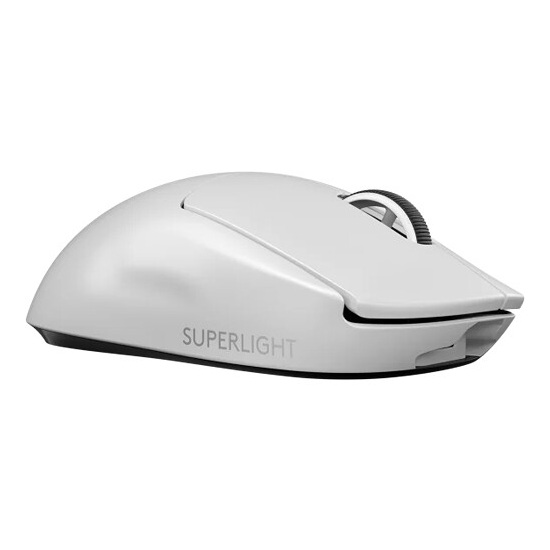 Logitech PRO X SUPERLIGHT, Mouse Gaming de 5 Botones inalámbrico USB, Sensor HERO Óptico 25K dpi, POWERPLAY, Blanco · 910-005940