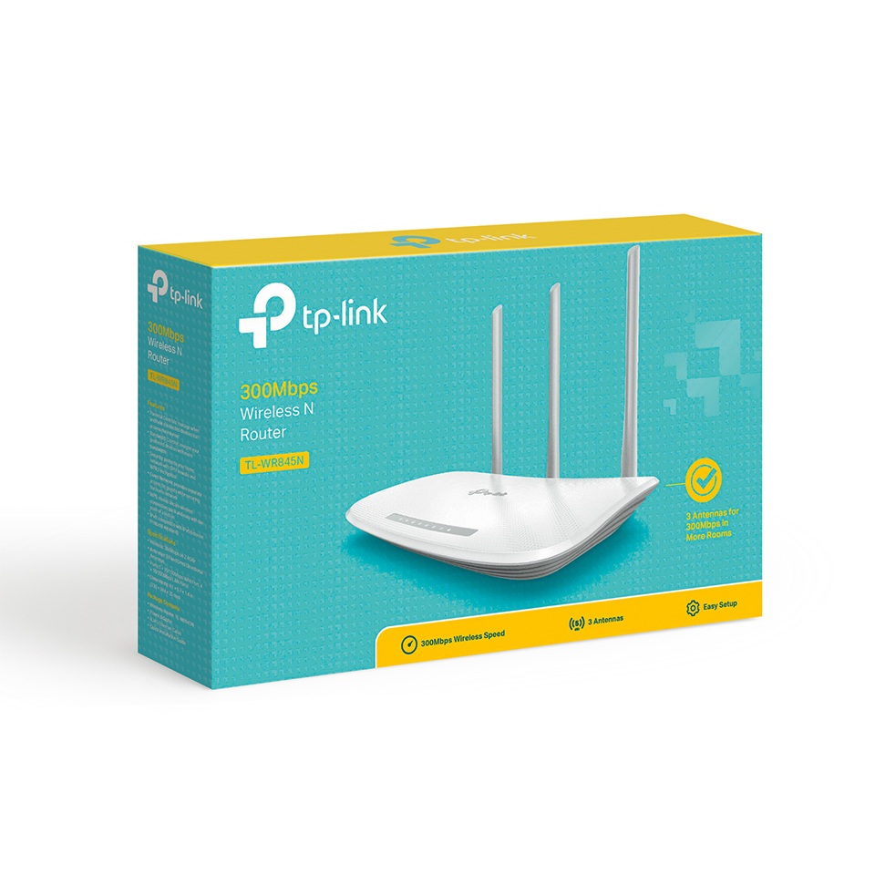 TP-LINK, Router N300, Multimodo (Access Point, Range Extender y WISP ), Ethernet 10/100 · TL-WR845N