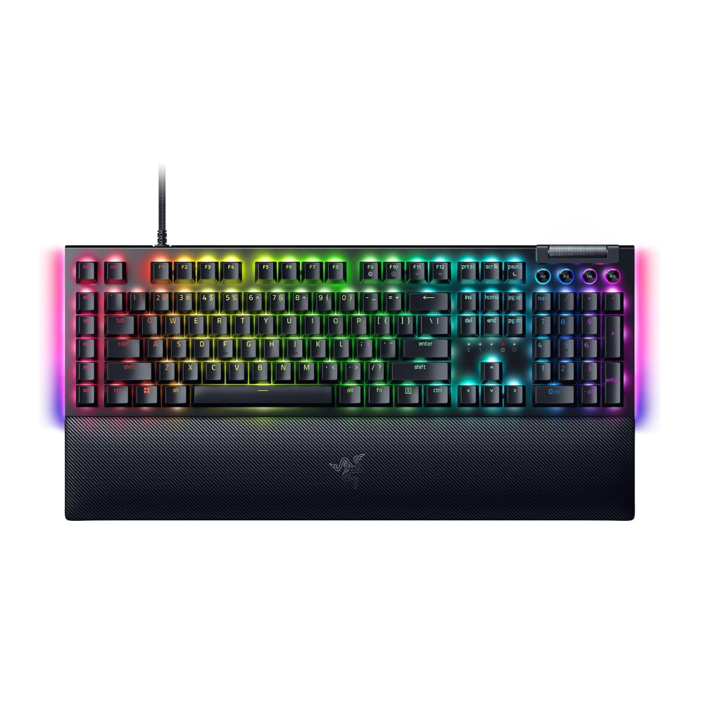 Razer BlackWidow V4, Teclado mecánico Gaming, Switch Razer Yellow, Cableado, RGB, Inglés · RZ03-04691900-R3U1