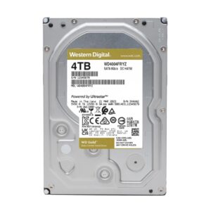 Western Digital Gold Enterprise, Disco Duro HDD 4 TB de 3.5″, SATA III 6 Gb/s, 7200rpm, 256MB Cache · WD4004FRYZ