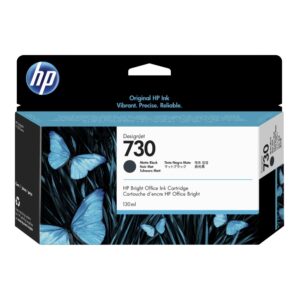 HP 730, Cartucho de tinta para DesignJet, 130 ml, Negro mate · P2V65A