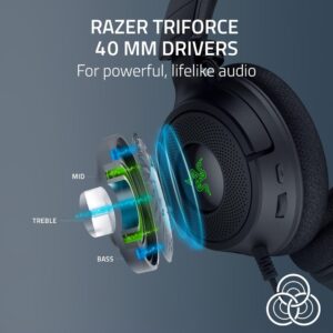 Razer Kraken V4 X, Auricular Gaming Cableado USB, RGB, Negro · RZ04-05180100-R3U1